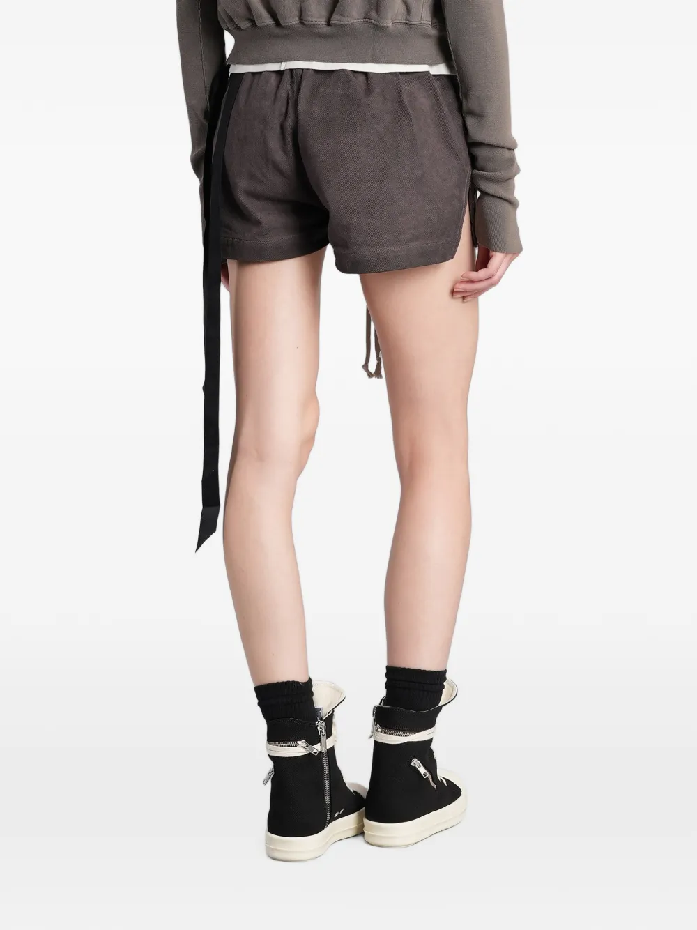Rick Owens DRKSHDW Fog gelaagde shorts met trekkoord Grijs