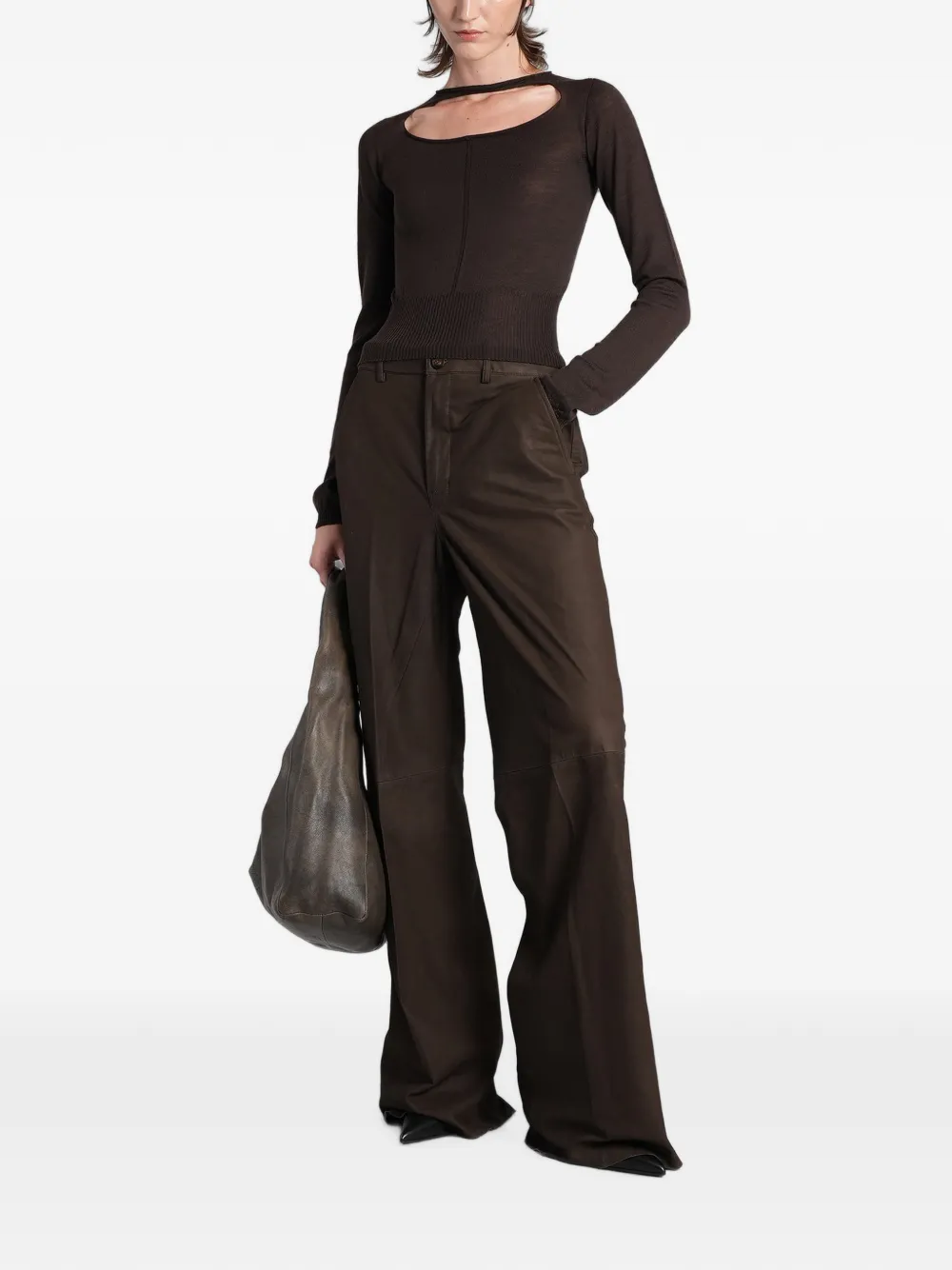 Rick Owens Uitgesneden top Bruin