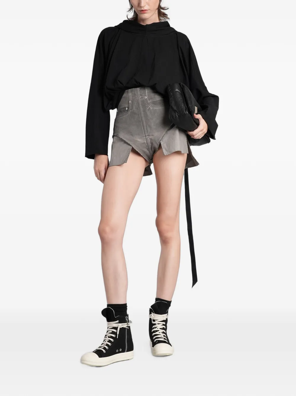 Rick Owens DRKSHDW Tower Dirt 13oz Lido denim jeans met donkere stof Grijs