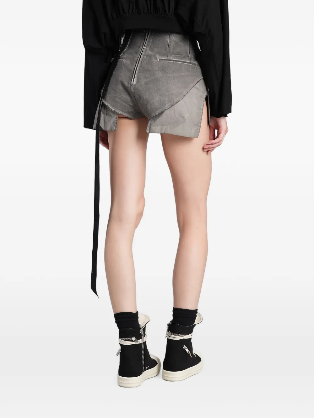 Rick Owens DRKSHDW Tower Dirt 13oz Lido denim jeans met donkere stof Grijs