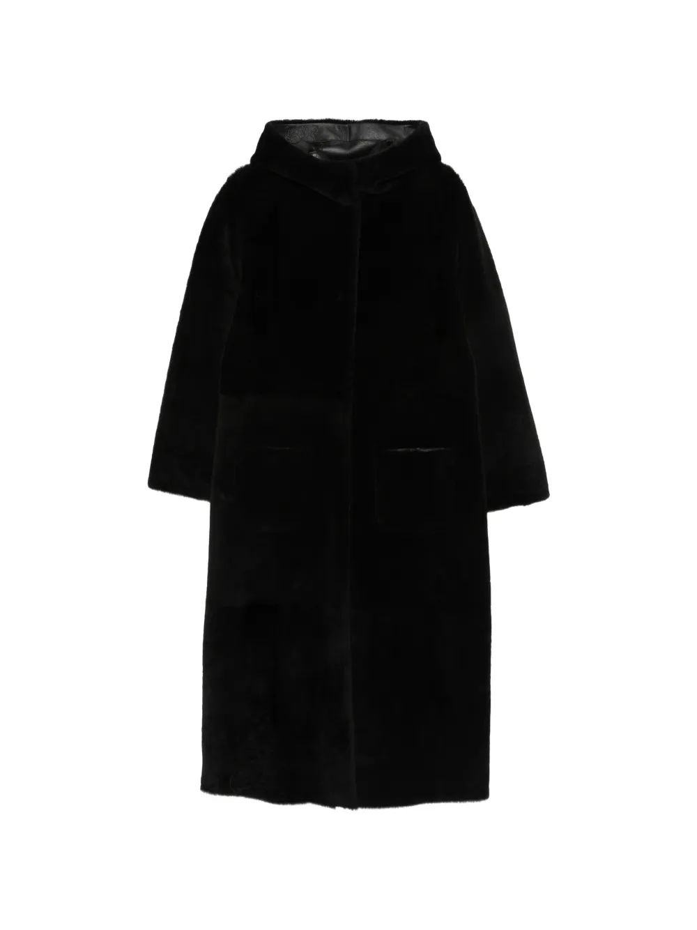 Simonetta Ravizza Nice hooded shearling coat