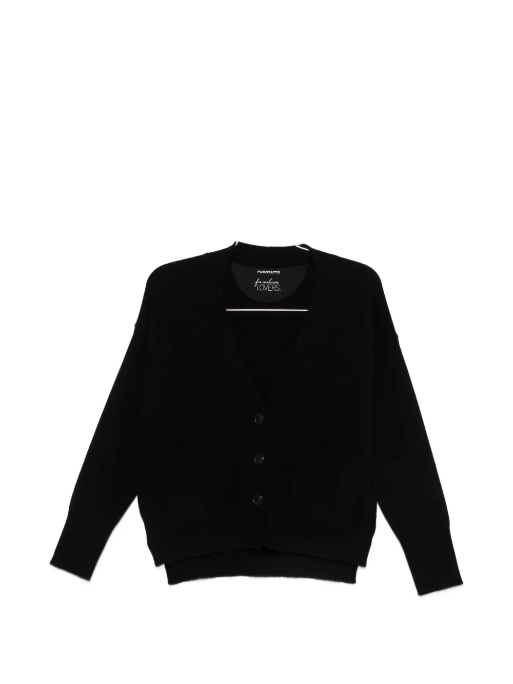 Purotatto V-neck patch-pocket cardigan