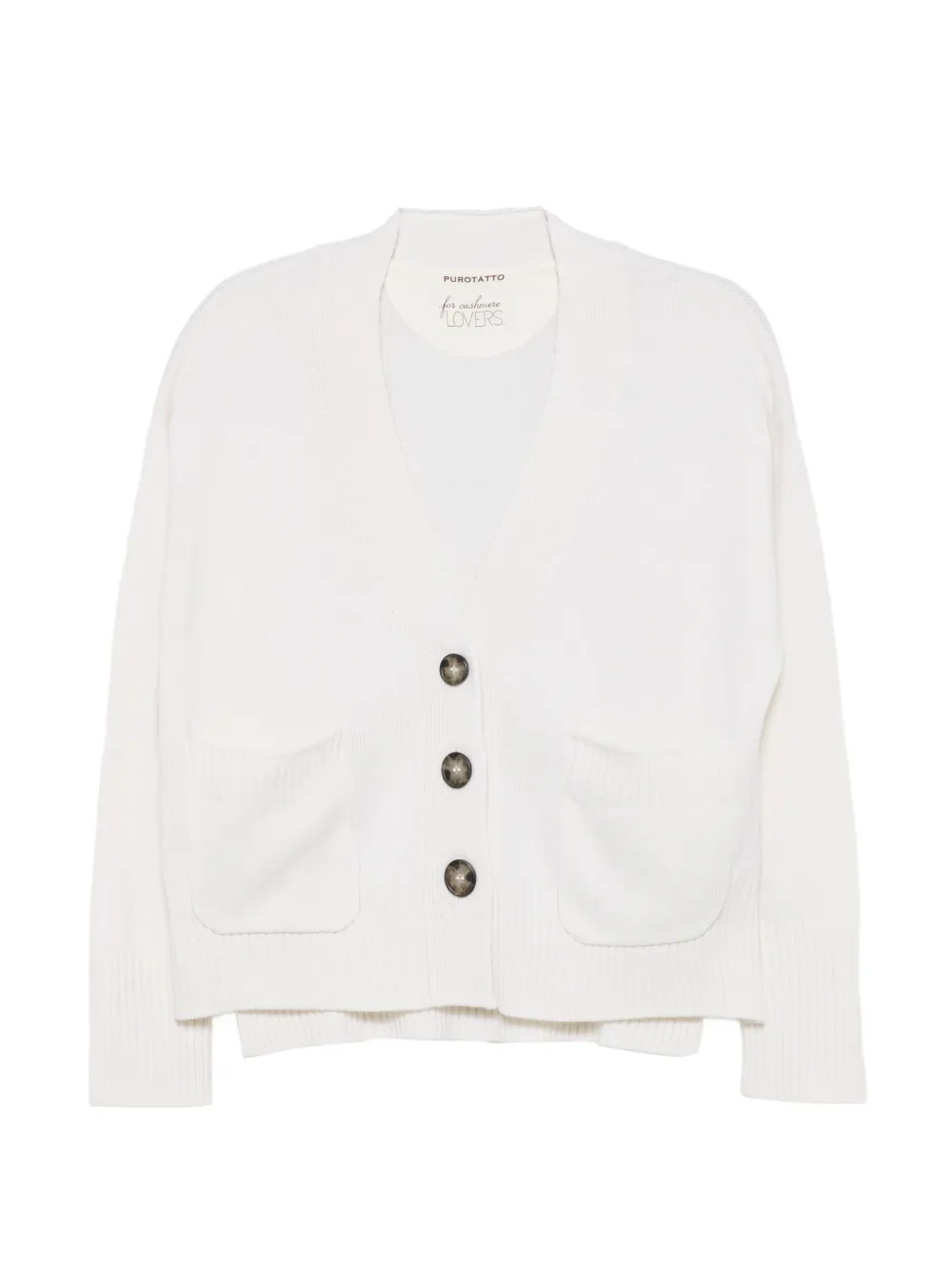 Purotatto button-up patch-pocket cardigan