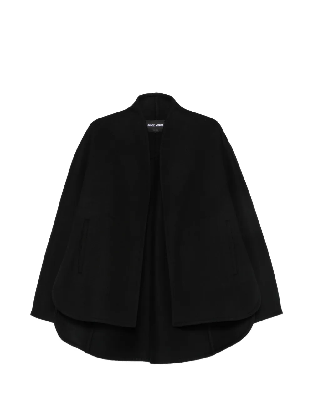 Giorgio Armani Cappotto con orlo curvo - Nero
