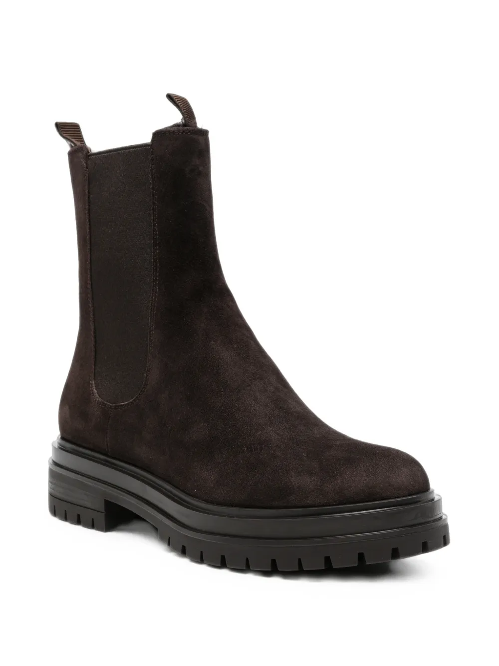 Gianvito Rossi suede lug-sole boots Bruin