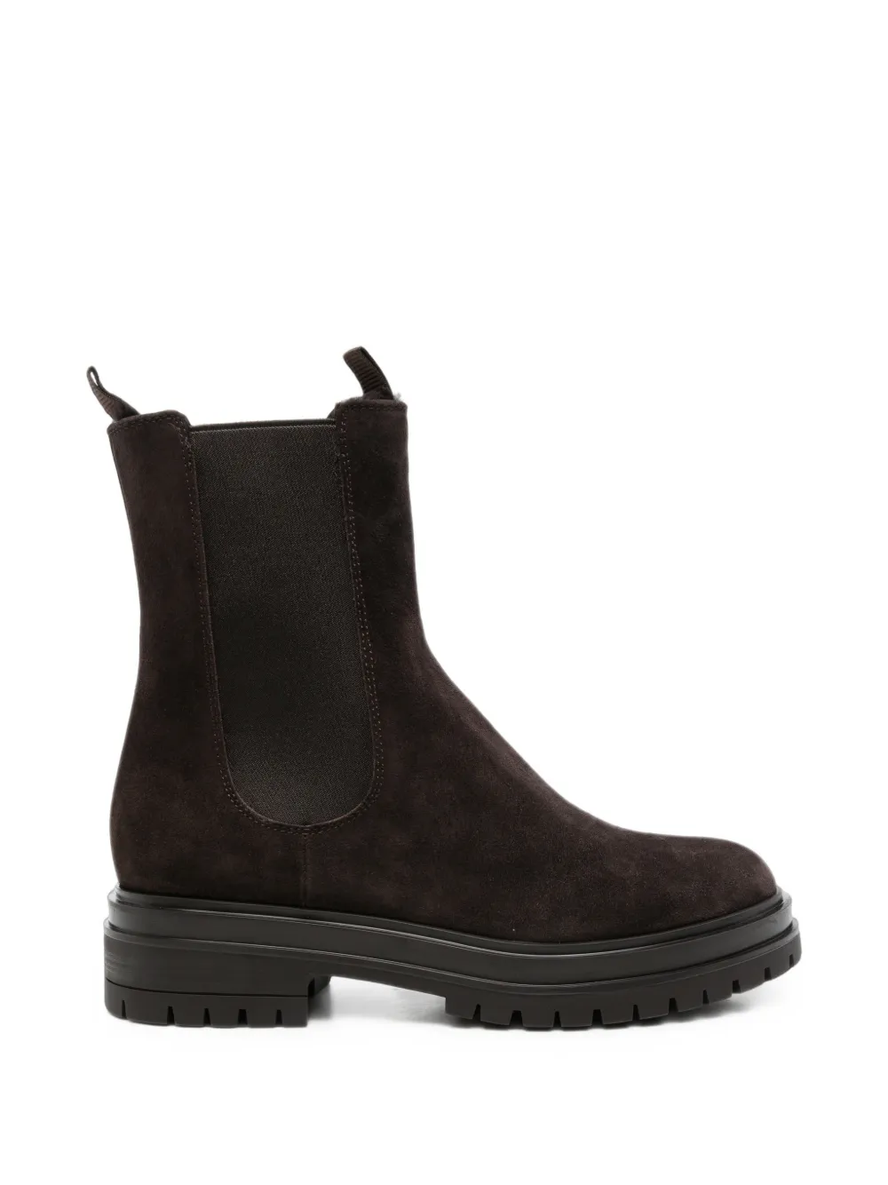 Gianvito Rossi suede lug-sole boots Bruin
