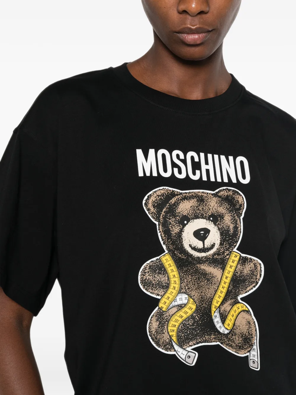 Moschino T-shirt met logoprint Zwart