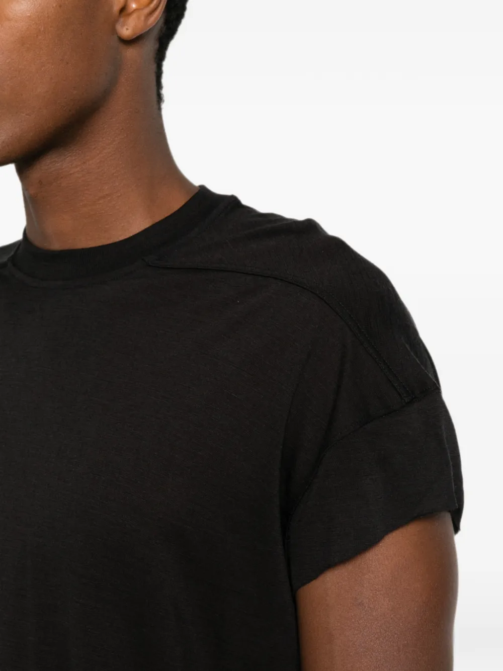 Rick Owens T-shirt met kapmouwen en naaddetail Zwart