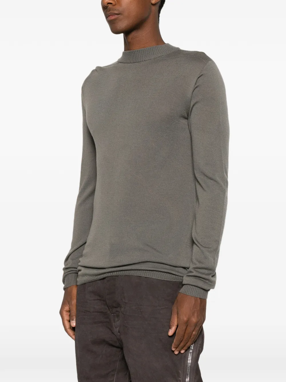 Rick Owens Trui met geribbelde afwerking en lange mouwen Grijs