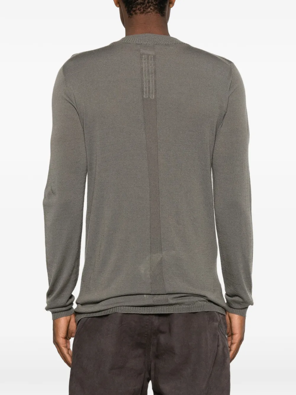 Rick Owens Trui met geribbelde afwerking en lange mouwen Grijs
