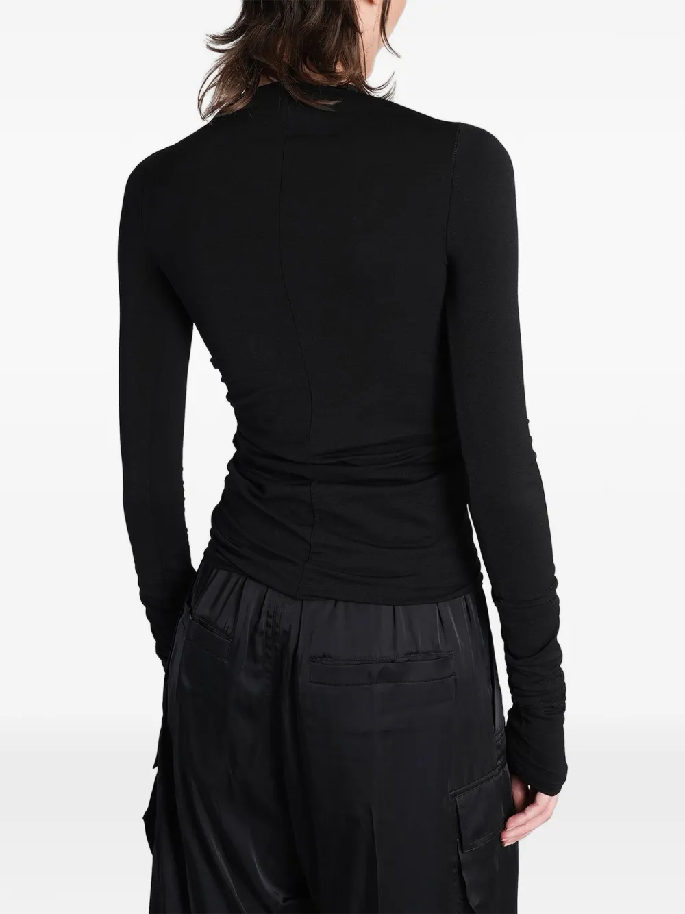 Rick Owens Top met ruches Zwart