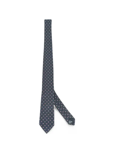 Giorgio Armani geometric-pattern silk tie