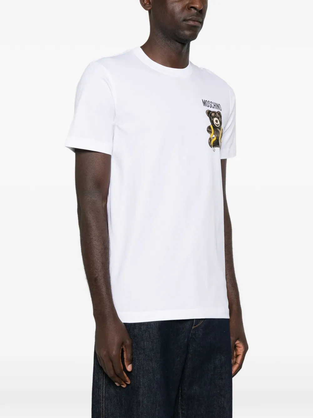 Moschino T-shirt met logoprint Wit