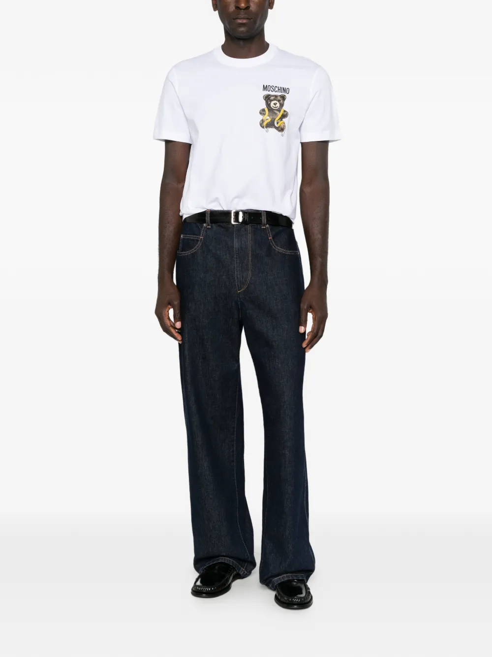 Moschino T-shirt met logoprint Wit