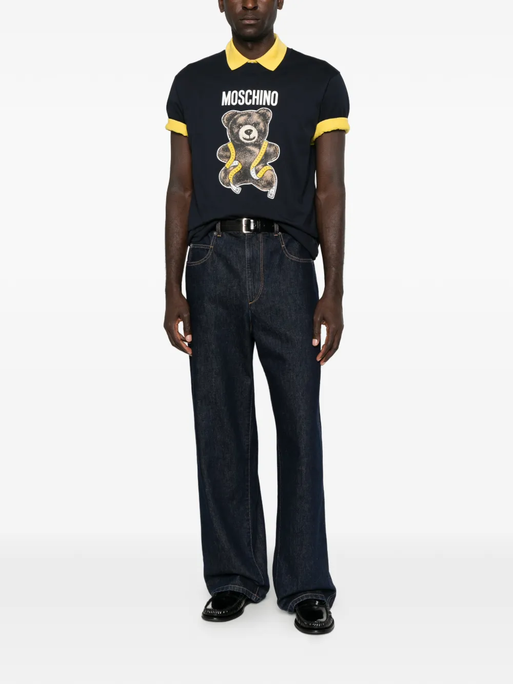 Moschino T-shirt met logoprint Blauw