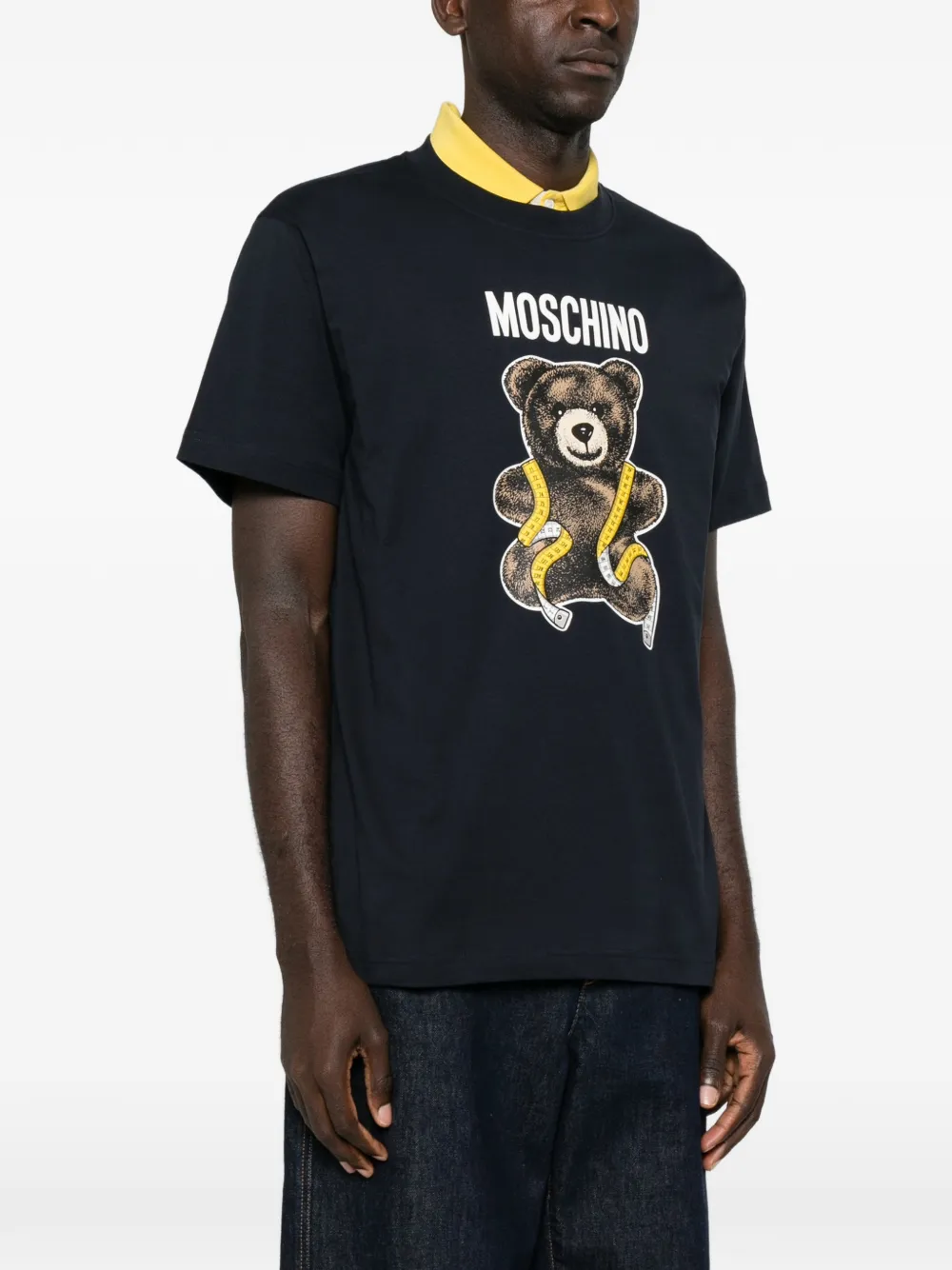 Moschino T-shirt met logoprint Blauw