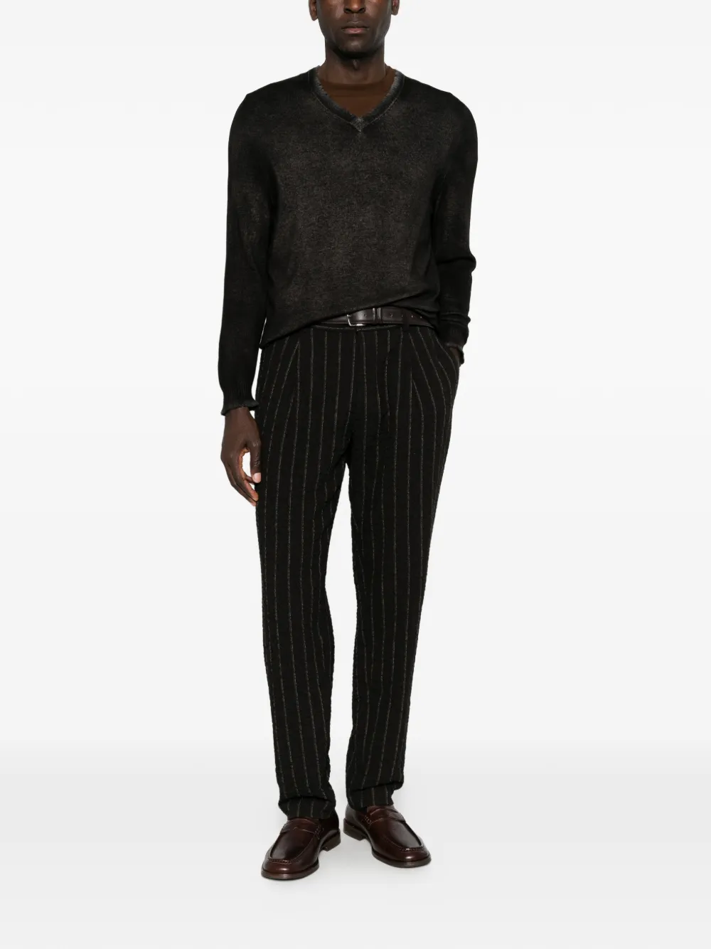 Avant Toi V-neck sweater Zwart