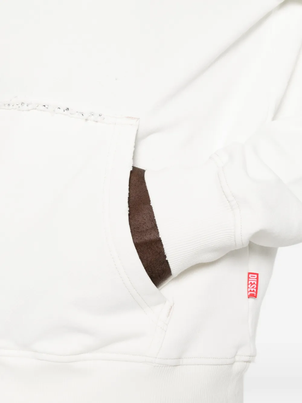 Diesel Hoodie met trekkoord Wit