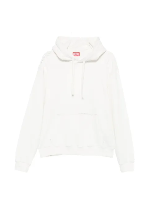 Diesel distressed-effect drawstring hoodie