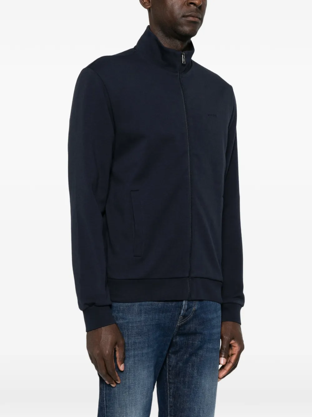 Woolrich Trui met hoge hals en rits Blauw