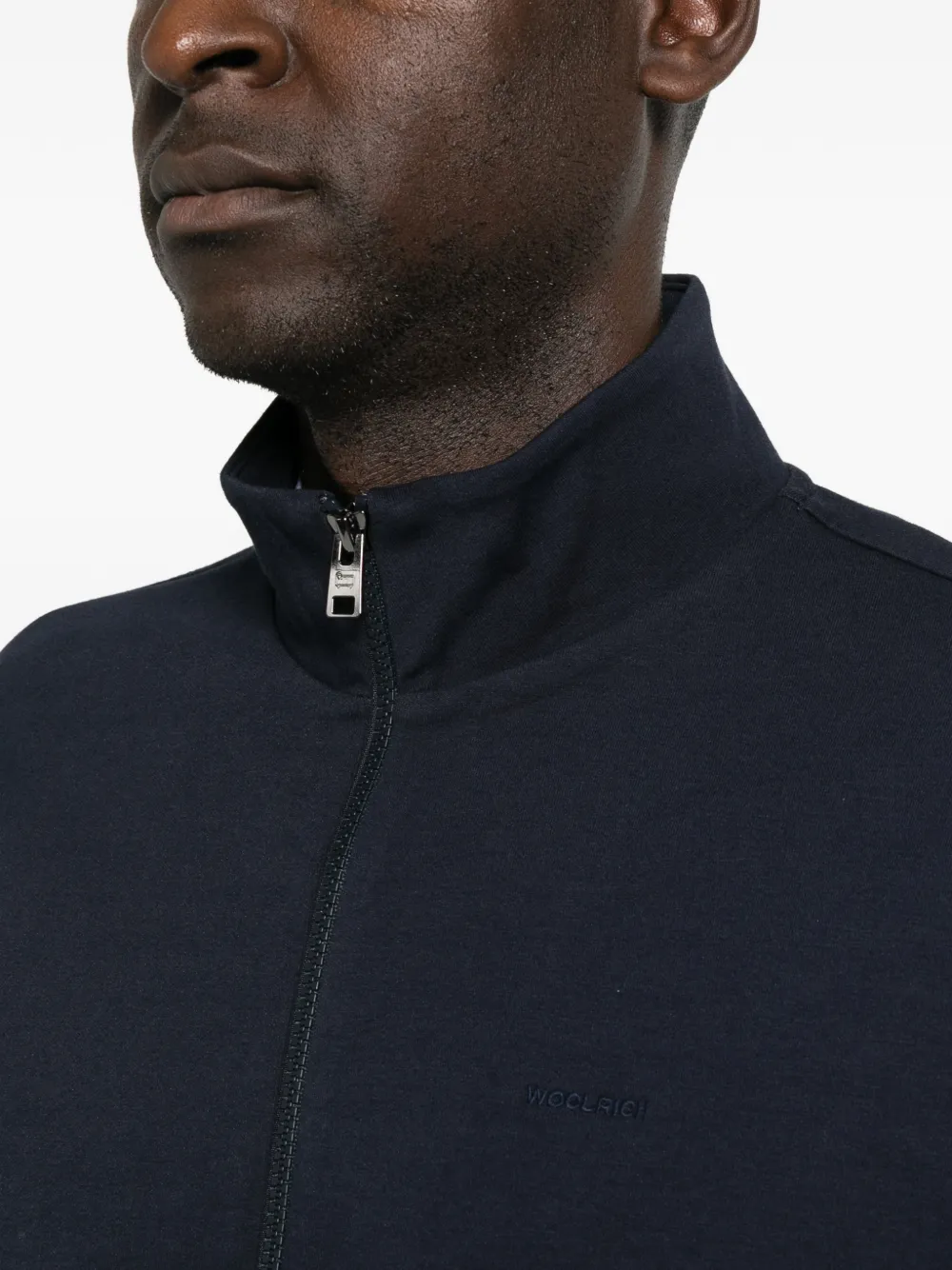 Woolrich Trui met hoge hals en rits Blauw