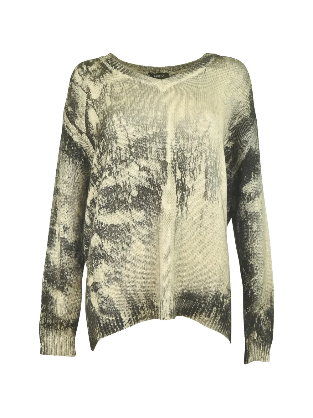 Avant Toi tie-dye V-neck sweater - Nude