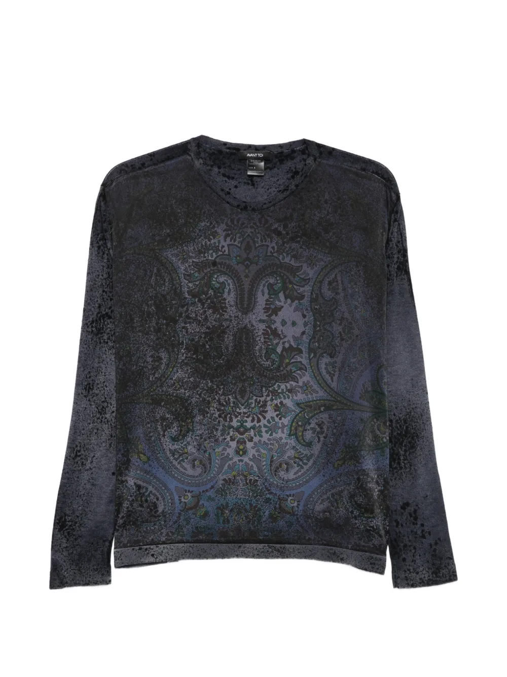 Avant Toi paisley-print sweater - Blue