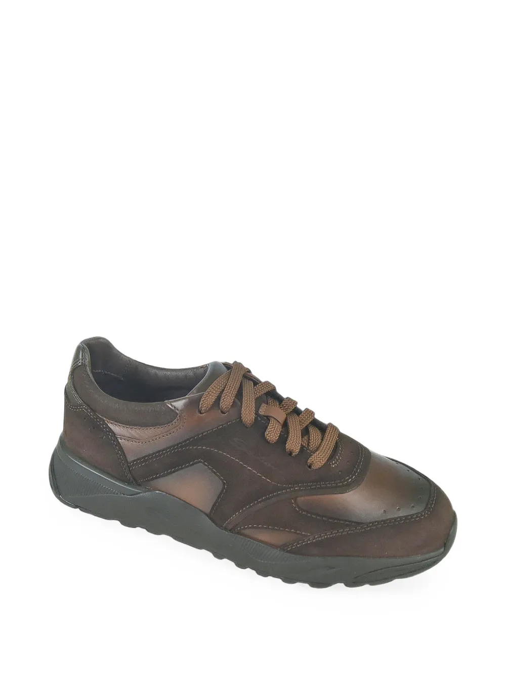 Santoni panelled leather sneakers Bruin