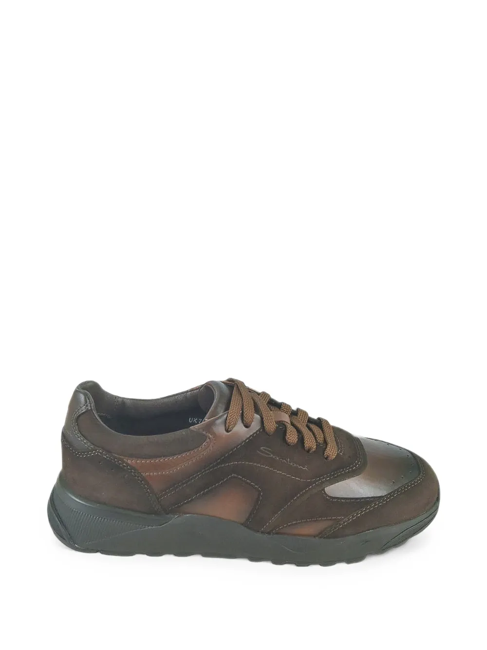 Santoni panelled leather sneakers Bruin