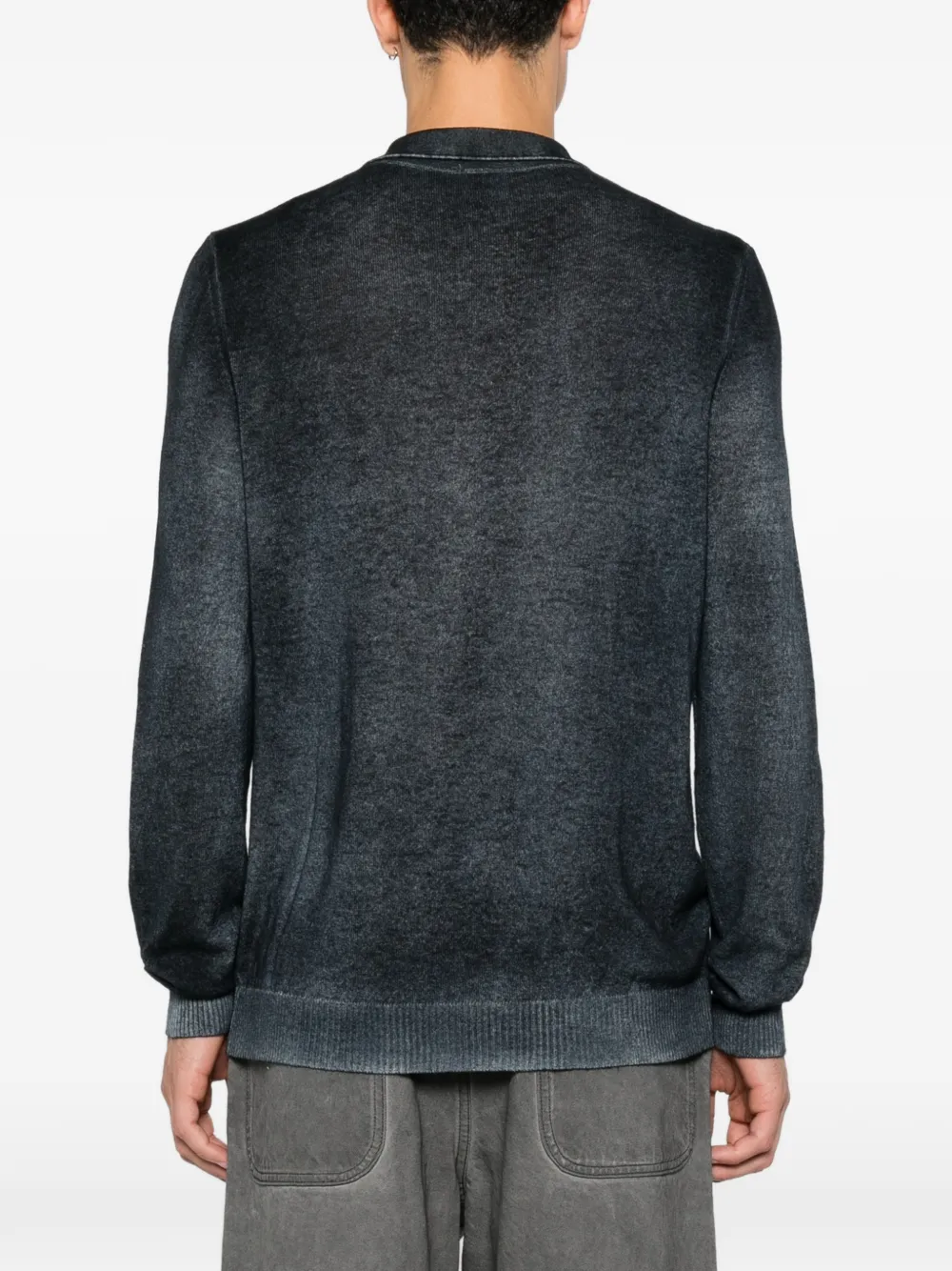 Avant Toi Poloshirt met vervaagd effect Zwart