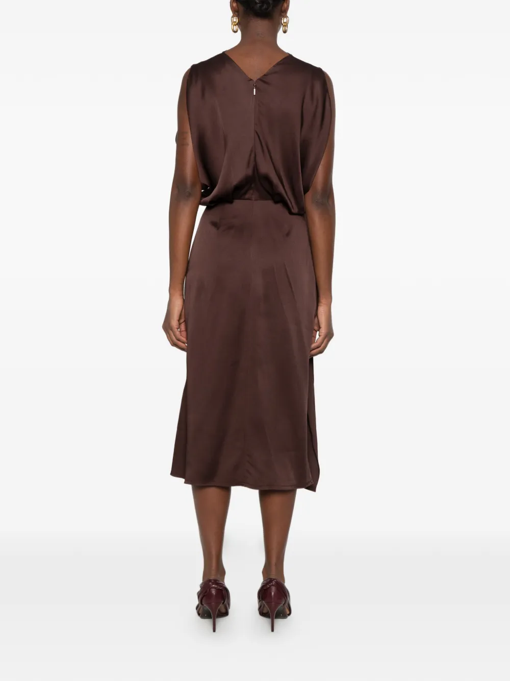 Lanvin draped sleeveless dress Bruin