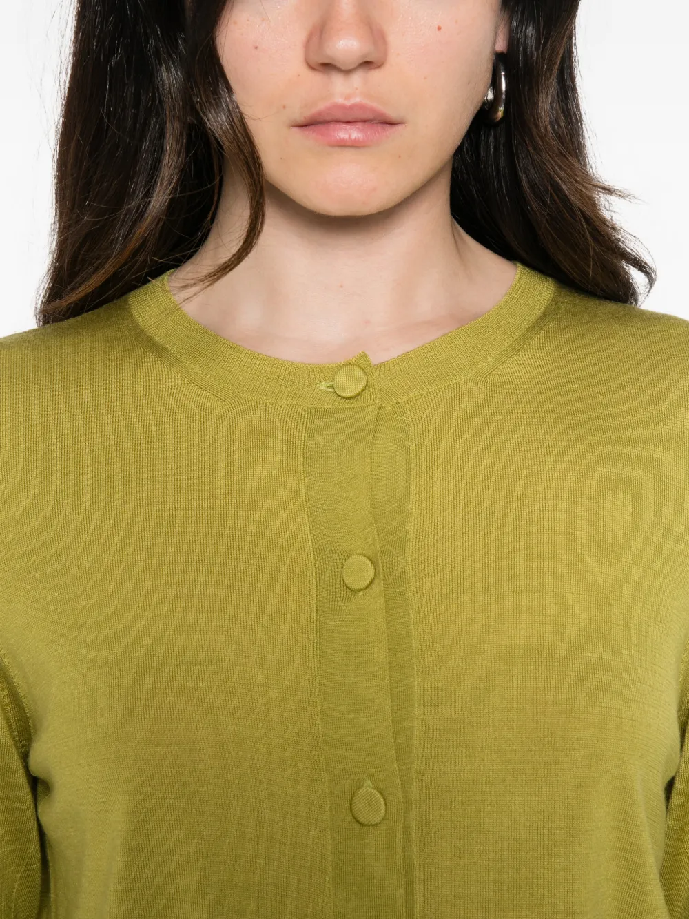 Plan C Button-up vest Groen