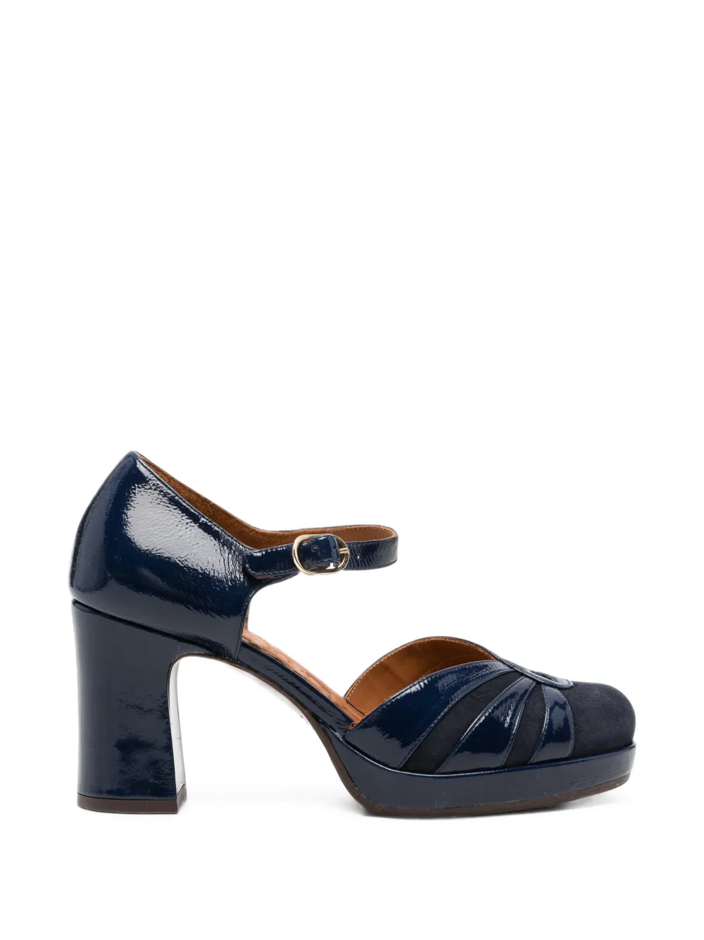 Chie Mihara patent-finish Mary Jane pumps Blauw