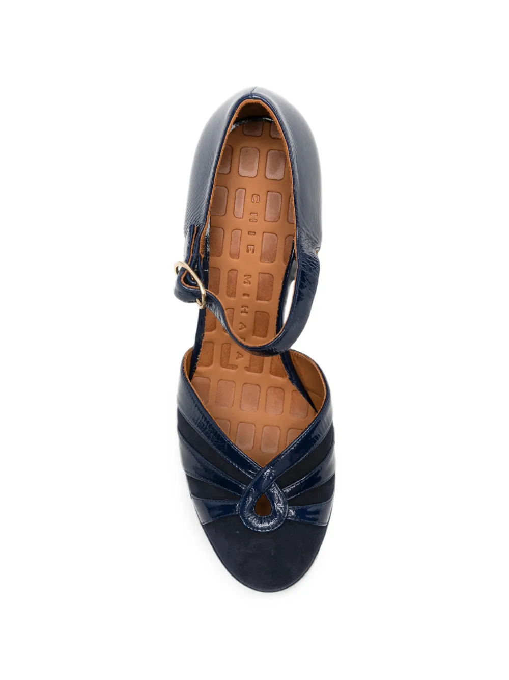 Chie Mihara patent-finish Mary Jane pumps Blauw