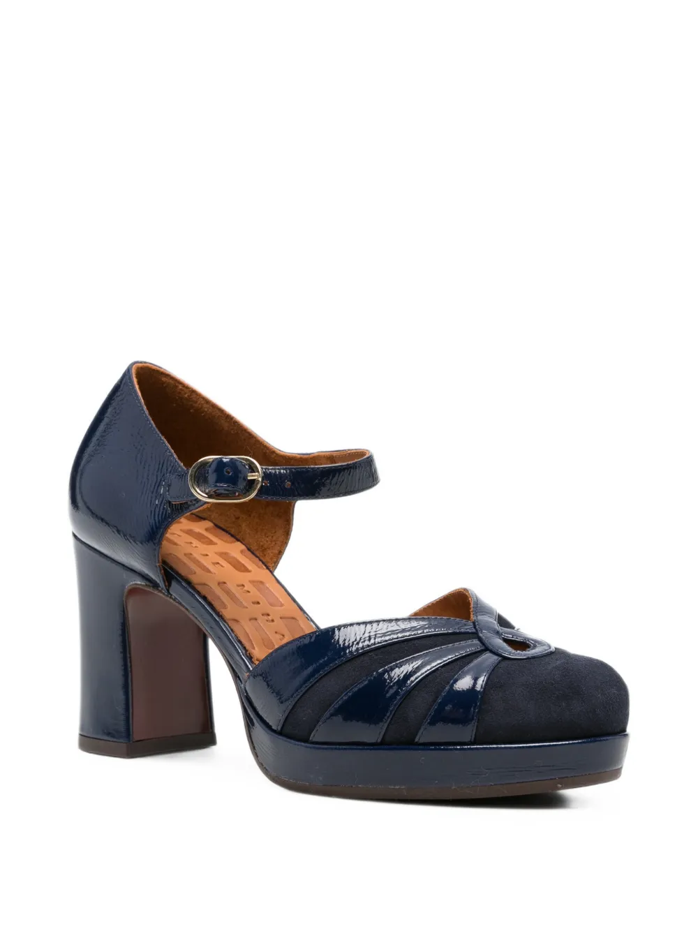 Chie Mihara patent-finish Mary Jane pumps Blauw