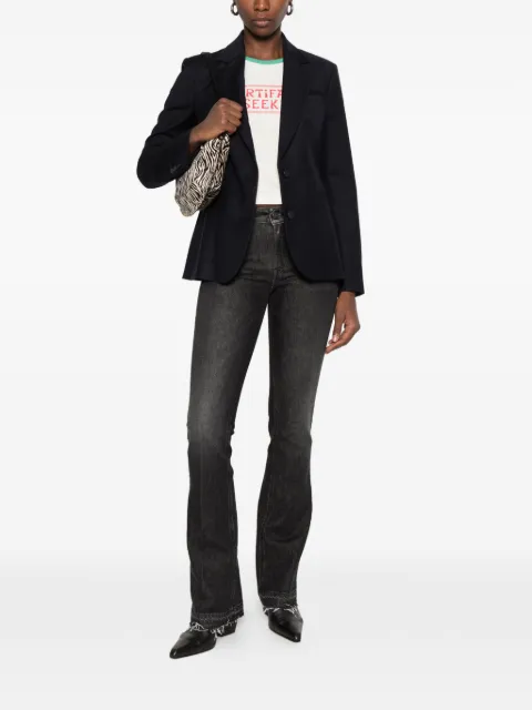 DONDUP logo-plaque single-breasted blazer
