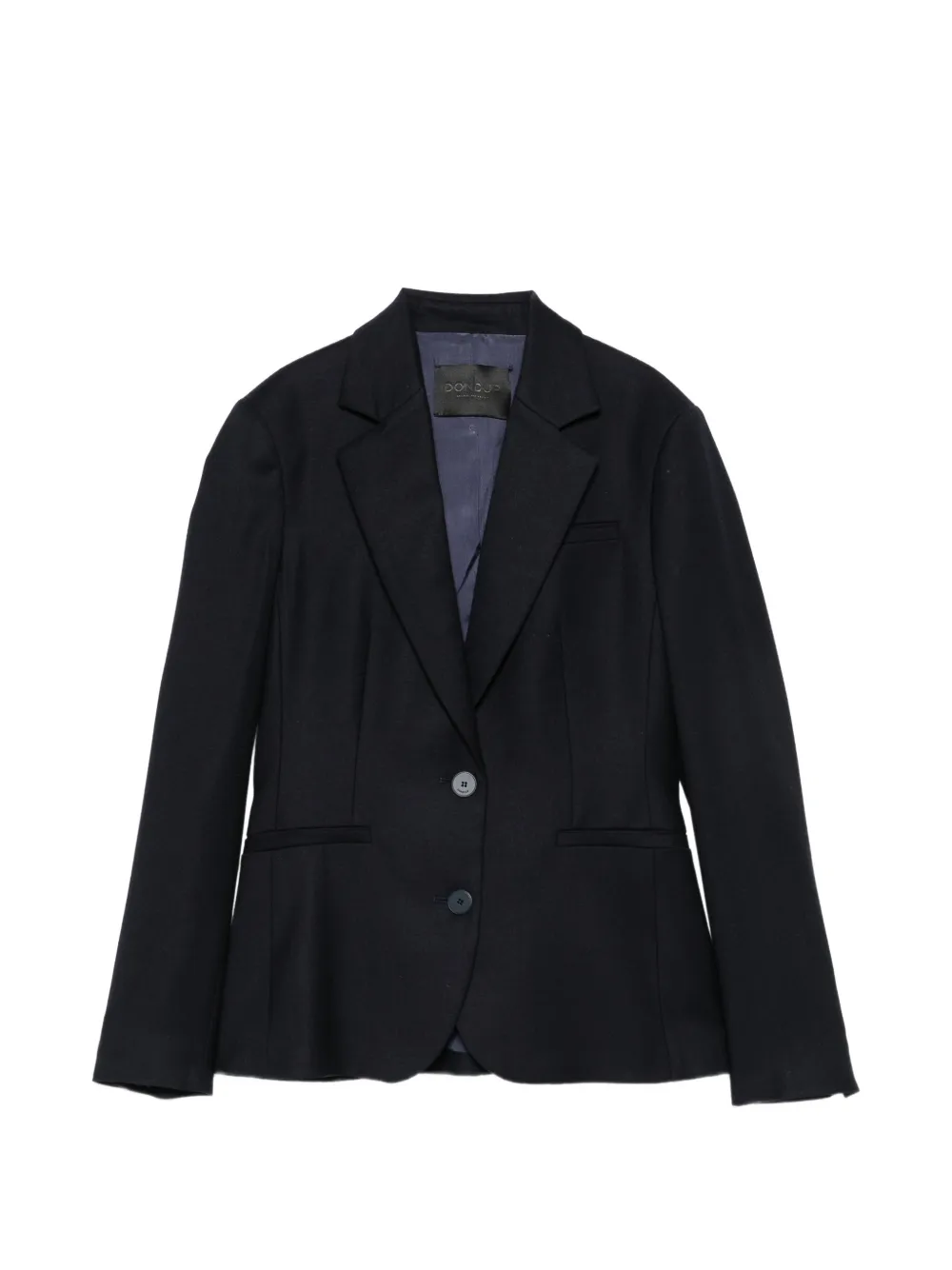 DONDUP logo-plaque single-breasted blazer Blauw