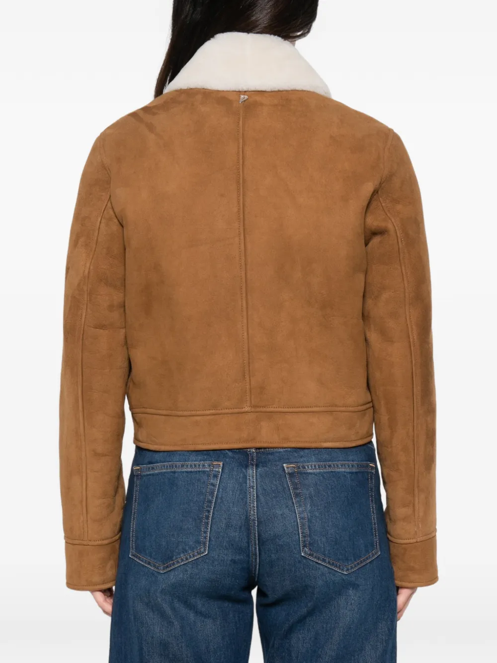 DONDUP Jack met lammy kraag Bruin