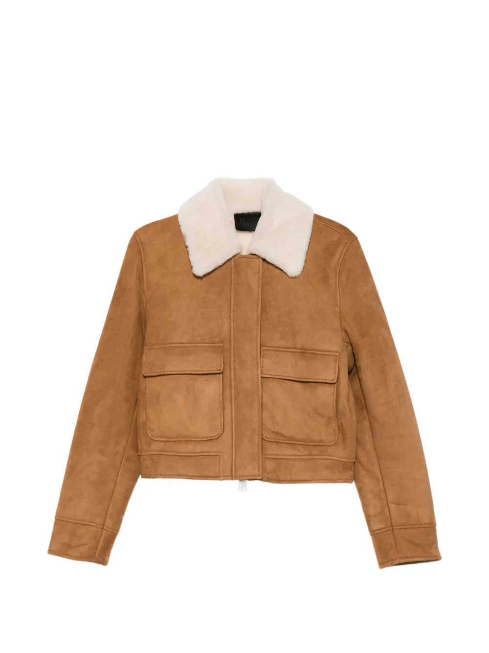 DONDUP shearling-collar suede jacket