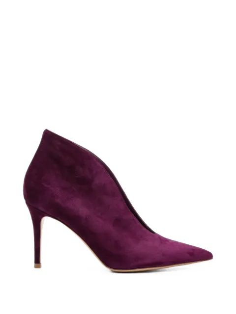 Gianvito Rossi zapatos de tacón de ante con puntera en contraste