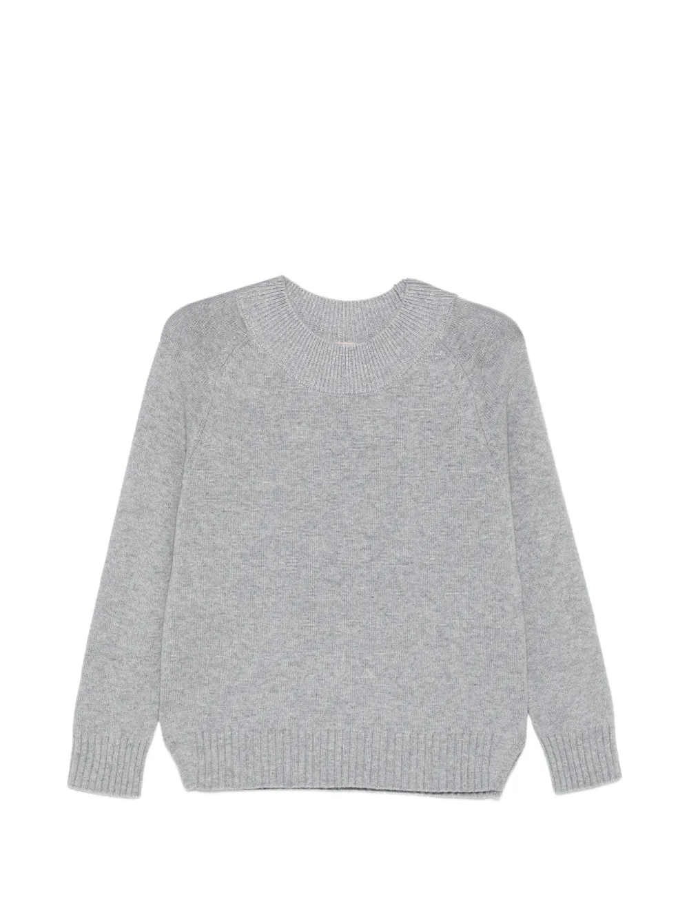 Purotatto raglan-sleeve ribbed-trim sweater - Grey