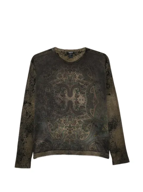 Avant Toi paisley-print fine-knit top