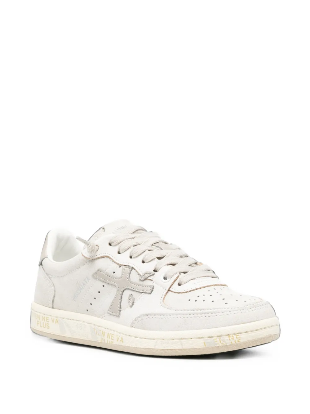 Premiata logo-patch sneakers Grijs
