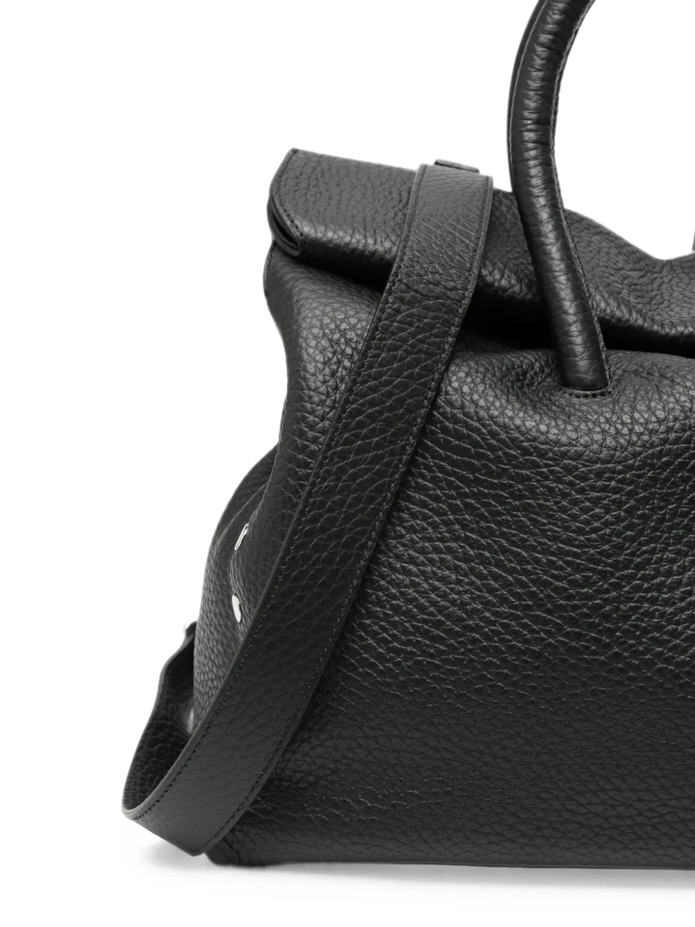 Zanellato Extra grote Postina shopper verfraaid met studs Zwart
