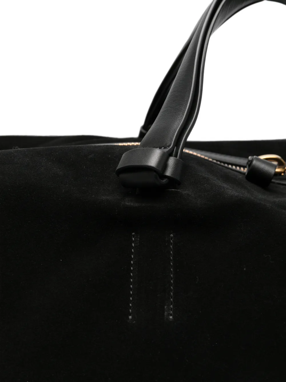 Giorgio Armani Reistas met suède afwerking Zwart