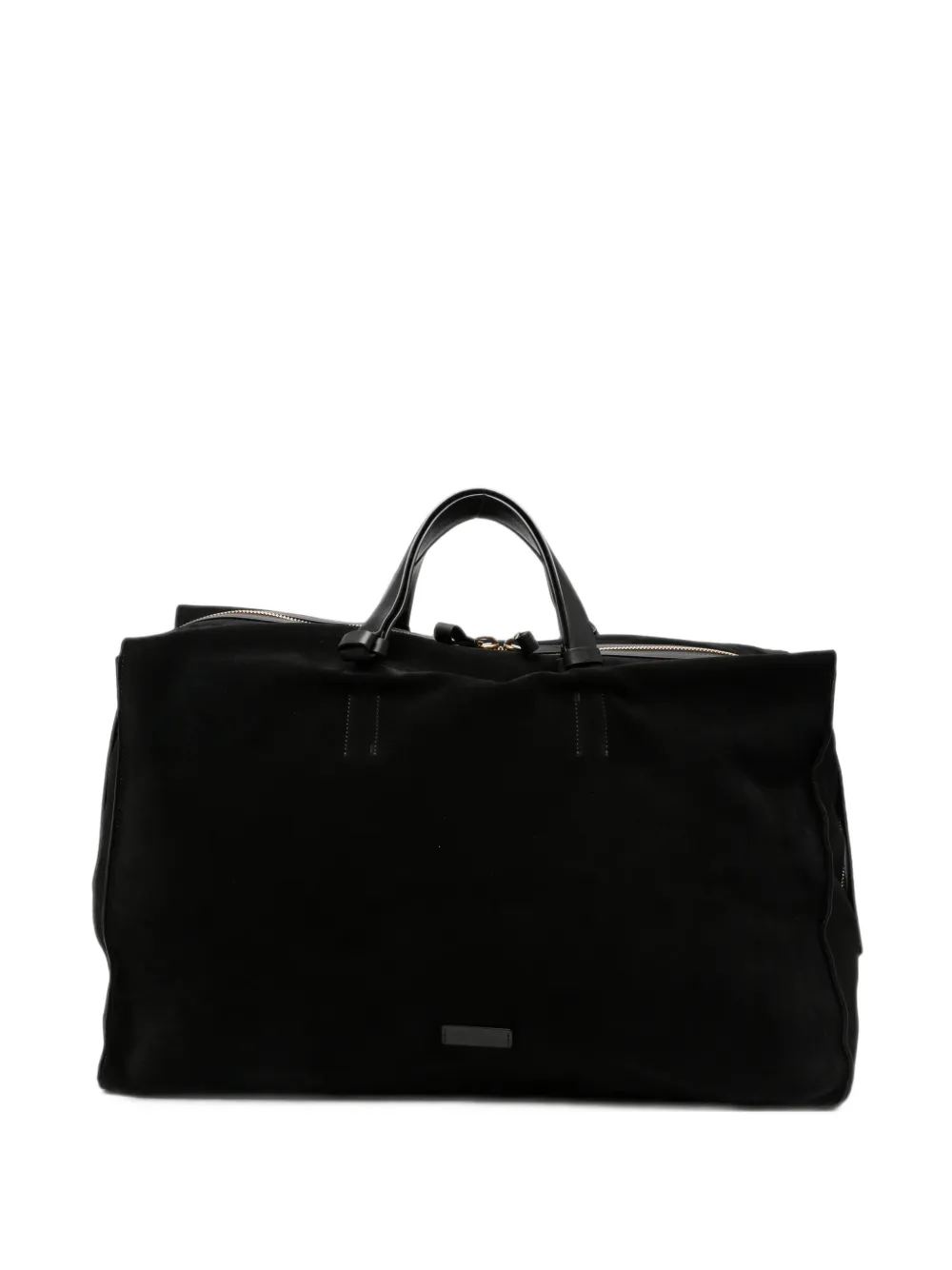 Giorgio Armani suede-finish holdall luggage - Nero