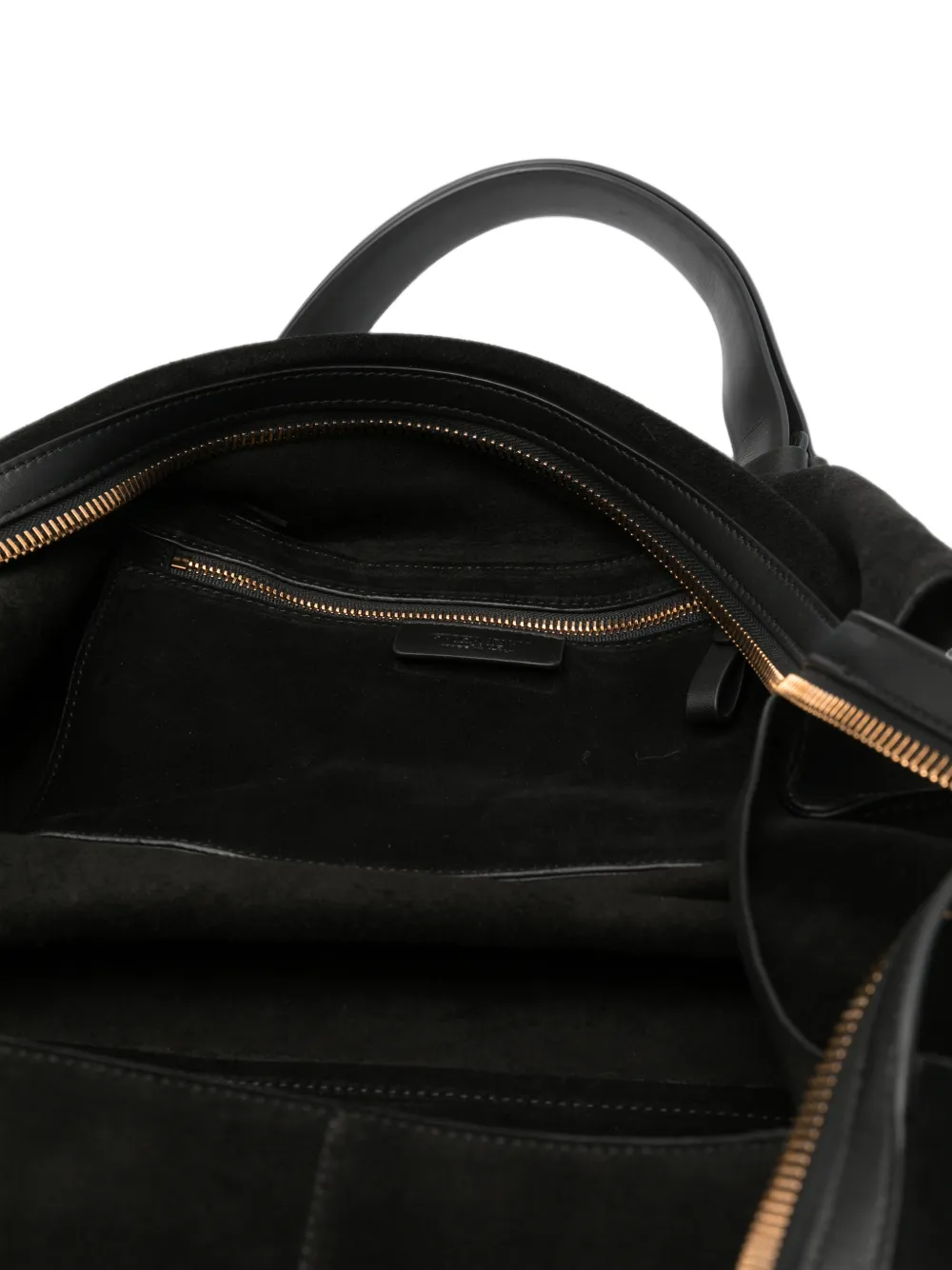 Giorgio Armani Reistas met suède afwerking Zwart