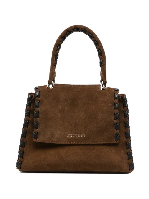 Orciani braided-trim suede tote bag