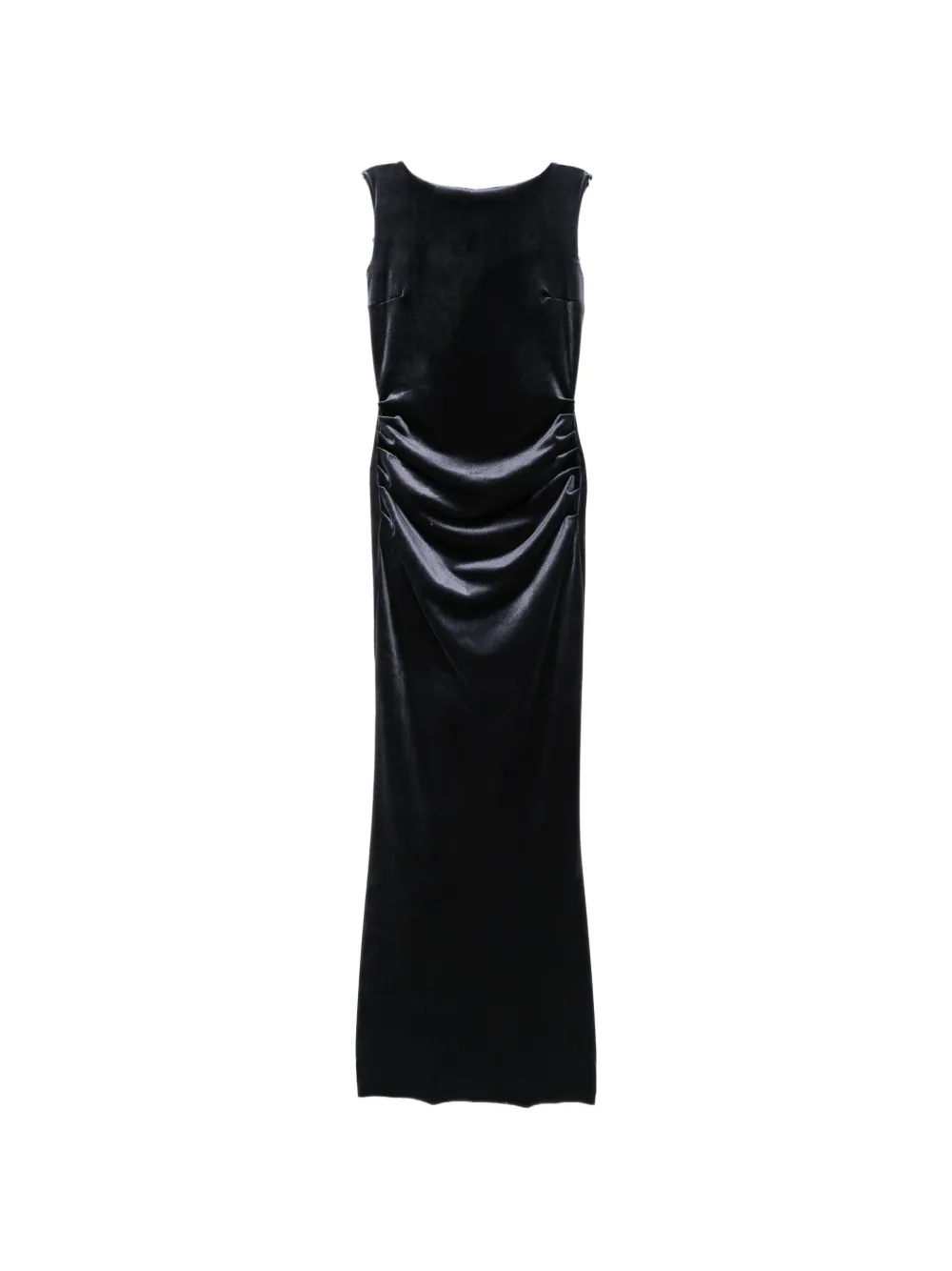 CHIARA BONI La Petite Robe crystal-embellished ruched maxi dress - Bleu CHIARA BONI La Petite Robe crystal-embellished ruched maxi dress - Bleu
