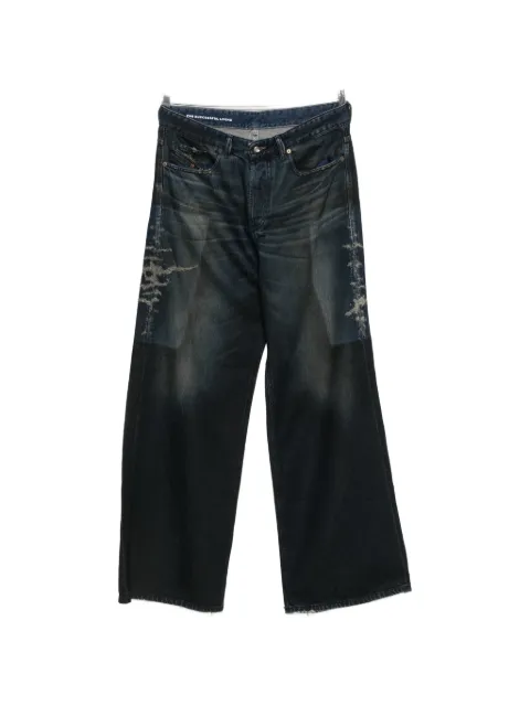Diesel faded wide-leg jeans